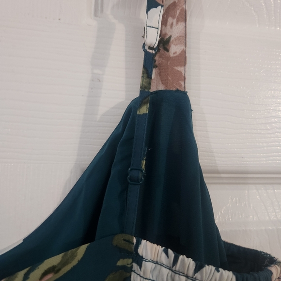 Abercrombie & Fitch Floral Maxi Dress - Teal and Cream - Picture 11 of 15